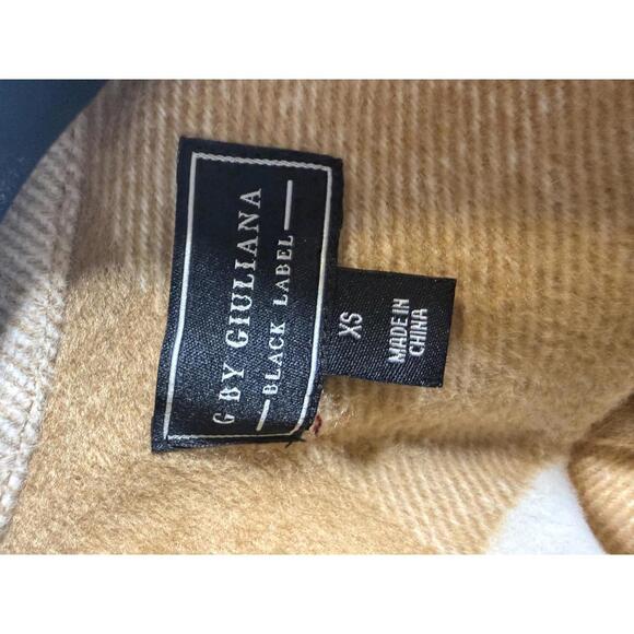 G by Giuliana Women's Black Label Plaid Trench Coat Camel Size XS - Picture 4 of 5